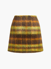 Checked Tweed Mini Skirt